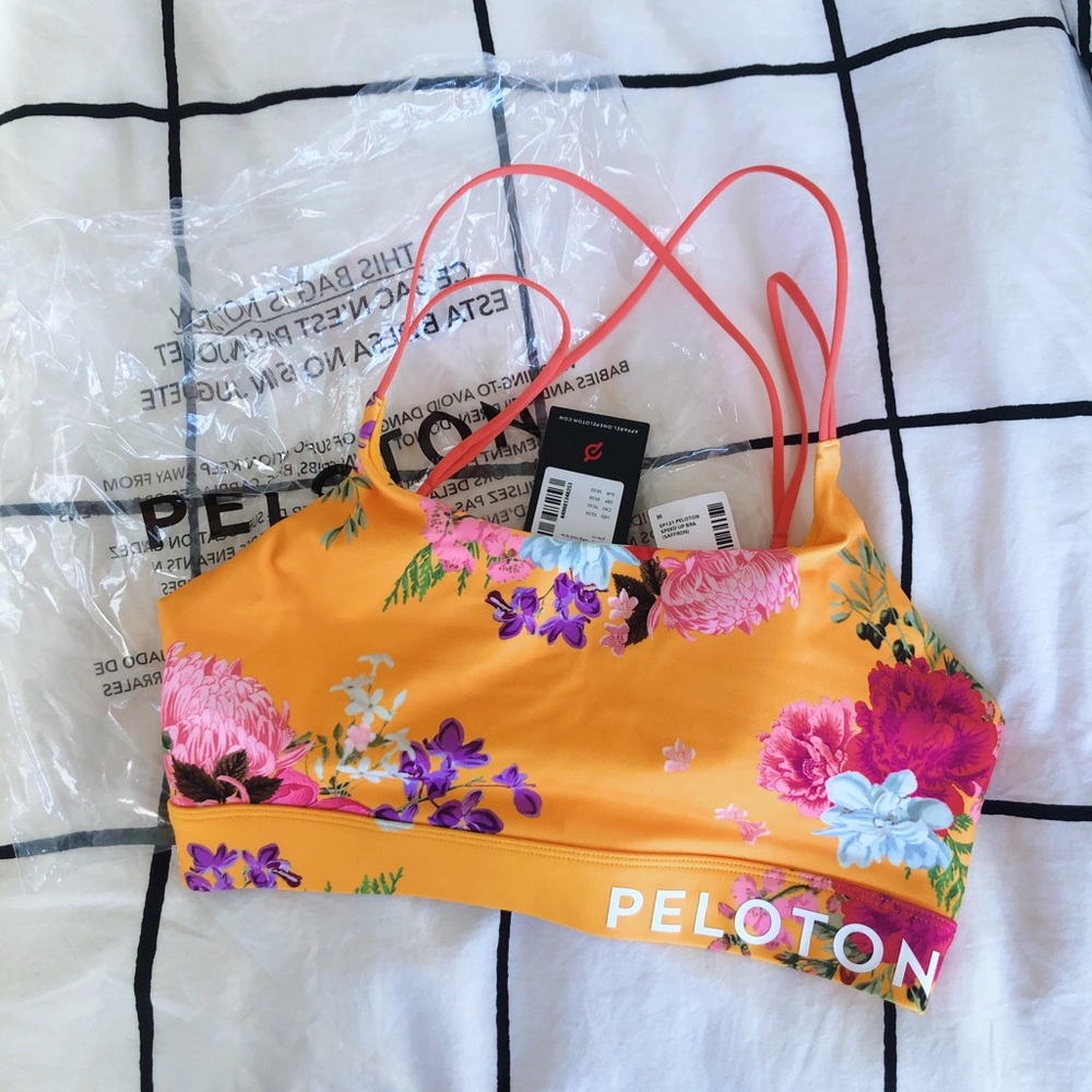 NWT Peloton Speed Up Bra Saffron APAHM Flourish